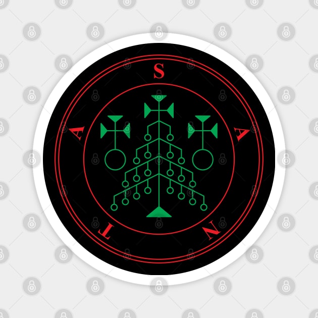 Hail Santa: Santa's Sigil Magnet by inotyler